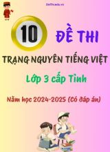 Bộ đề thi Trạng Nguyên Tiếng Việt Lớp 3 cấp tỉnh năm học 2024-2025 (10 Đề + Đáp án)